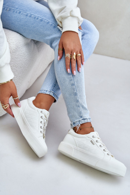 Bežná obuv s platformou zahriať sa Big Star OO274A464 biela farba