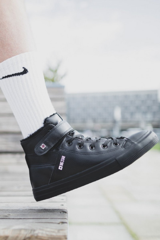 Pánske topánky na voľný čas Big Star zahriať sa čierna Y174020FIN Pánske topánky na voľný čas Big Star zahriať sa čierna Y174020FIN