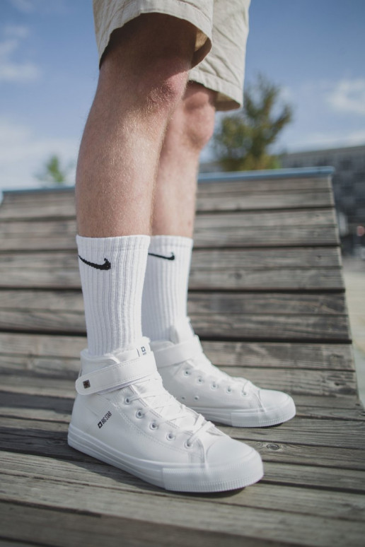 Pánske topánky na voľný čas Big Star zahriať sa biela farba Y174024FIN Pánske topánky na voľný čas Big Star zahriať sa biela farba Y174024FIN