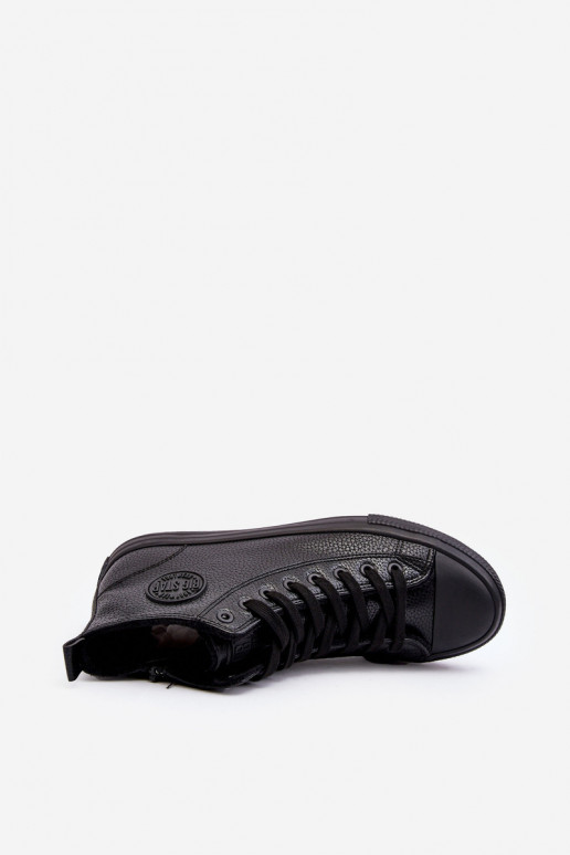 zahriať sa pre mužov bežná obuv so zipsami čierna Big Star MM174012 zahriať sa pre mužov bežná obuv so zipsami čierna Big Star MM174012