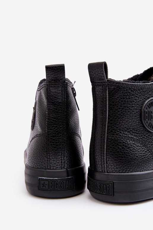zahriať sa pre mužov bežná obuv so zipsami čierna Big Star MM174012 zahriať sa pre mužov bežná obuv so zipsami čierna Big Star MM174012