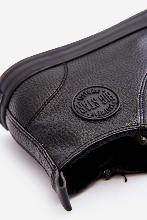 zahriať sa pre mužov bežná obuv so zipsami čierna Big Star MM174012 zahriať sa pre mužov bežná obuv so zipsami čierna Big Star MM174012