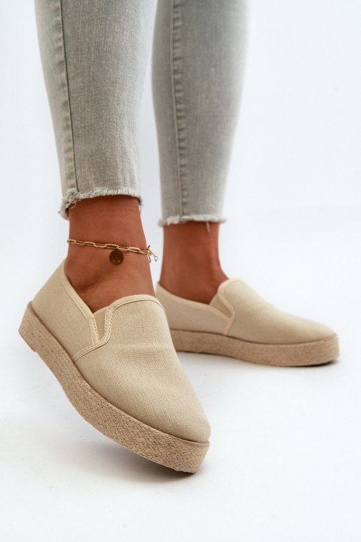 Espadrilky s platformou béžové Naloenma Espadrilky s platformou béžové Naloenma