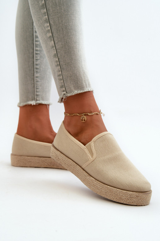 Espadrilky s platformou béžové Naloenma Espadrilky s platformou béžové Naloenma
