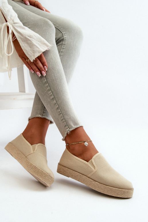 Espadrilky s platformou béžové Naloenma Espadrilky s platformou béžové Naloenma