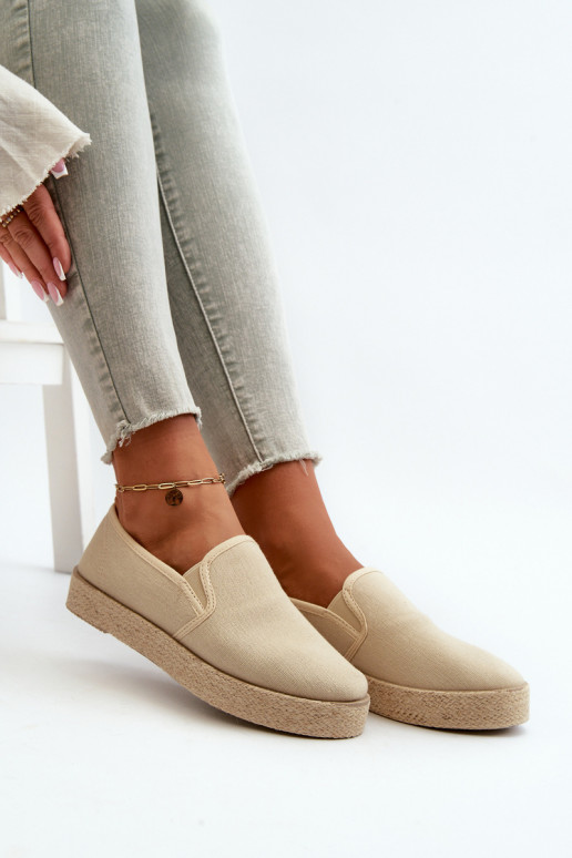 Espadrilky s platformou béžové Naloenma Espadrilky s platformou béžové Naloenma