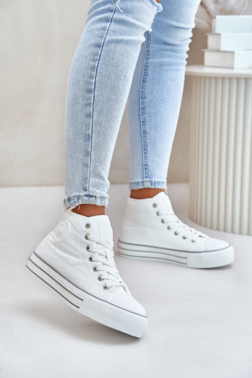 zateplená bežná obuv na platforme OO274A473 white 2