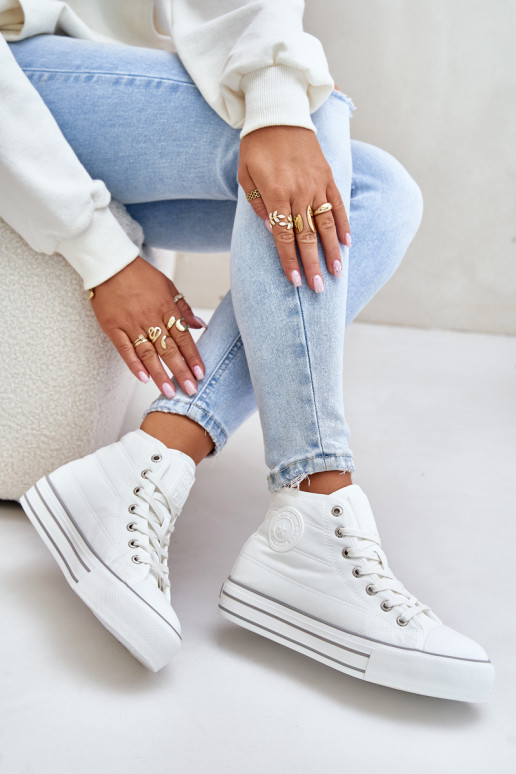 zahriať sa Bežná obuv s platformou OO274A473 biela farba zahriať sa Bežná obuv s platformou OO274A473 biela farba