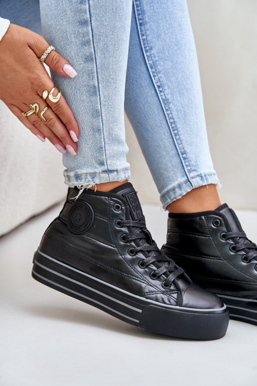 zahriať sa Bežná obuv s platformou OO274A471 čierna zahriať sa Bežná obuv s platformou OO274A471 čierna