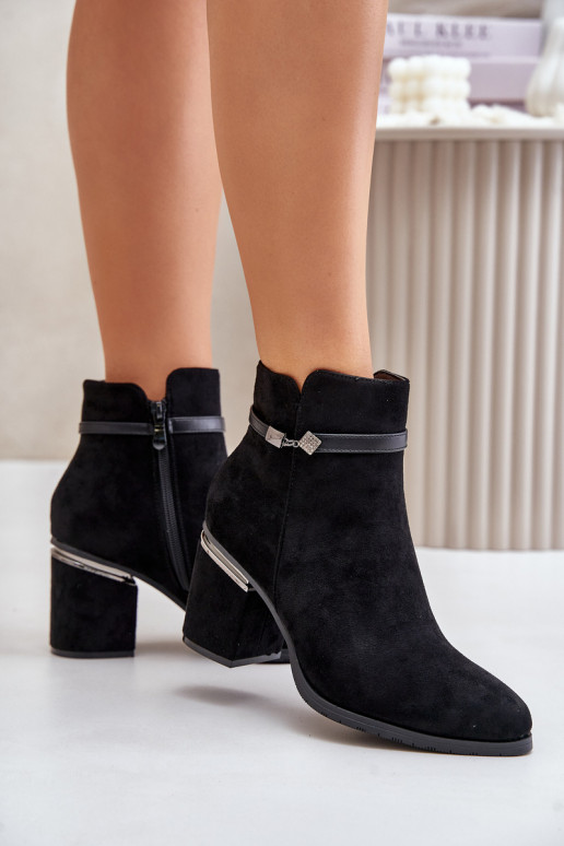 zahriať sa Dámske čižmy so zdobenými podpätkami Vinceza 16446 čierna zahriať sa Dámske čižmy so zdobenými podpätkami Vinceza 16446 čierna