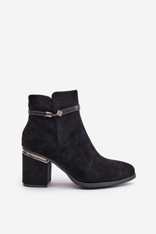 zahriať sa Dámske čižmy so zdobenými podpätkami Vinceza 16446 čierna zahriať sa Dámske čižmy so zdobenými podpätkami Vinceza 16446 čierna