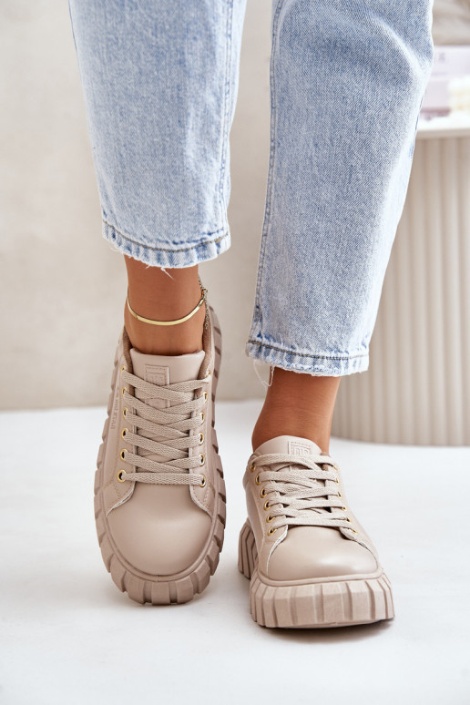 zahriať sa Tenisky model obuvi Dámske Big Star MM274618 béžová zahriať sa Tenisky model obuvi Dámske Big Star MM274618 béžová