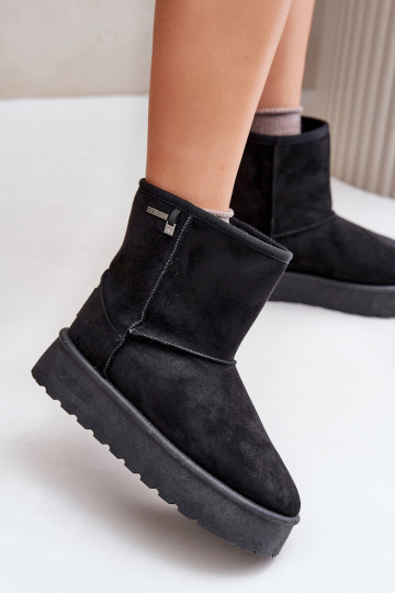 Vysoká Snehule Dámske s platformou Big Star OO274898 čierna