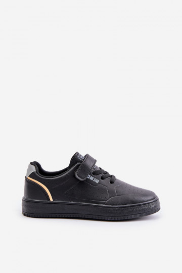 Detská bežná obuv so zapínaním na suchý zips Big Star OO374004 black 2