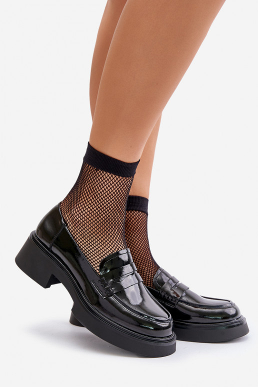 Čierne lakované mokasíny D&A Čierne lakované mokasíny D&A