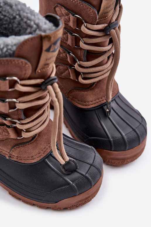 Vysoká teplý Snehule deti so sťahovacou šnúrkou Lee Cooper LCJ-24-44-2842K Hnedá farba Vysoká teplý Snehule deti so sťahovacou šnúrkou Lee Cooper LCJ-24-44-2842K Hnedá farba