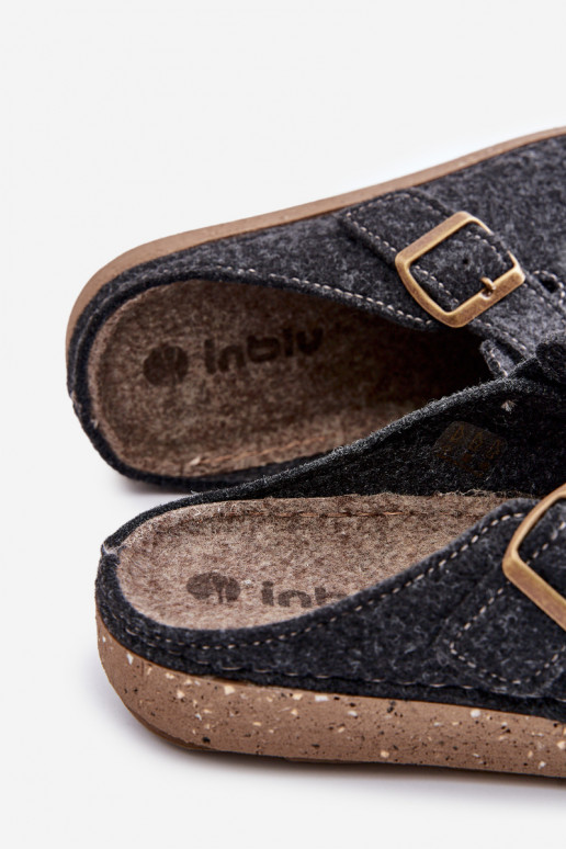 Papuče pre mužov s prackami Papuče Preventívna Inblu MT000012 sivá Papuče pre mužov s prackami Papuče Preventívna Inblu MT000012 sivá