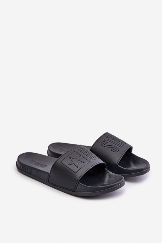 Ľahké pánske papuče Z Logo Big Star OO174030 čierna Ľahké pánske papuče Z Logo Big Star OO174030 čierna