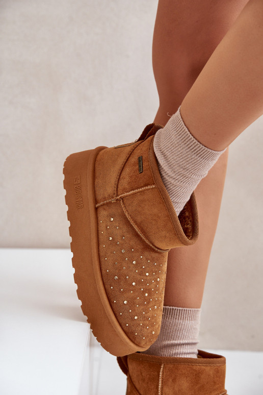 Snehule S Dekoráciou s platformou Big Star OO274A104 Hnedá farba Snehule S Dekoráciou s platformou Big Star OO274A104 Hnedá farba