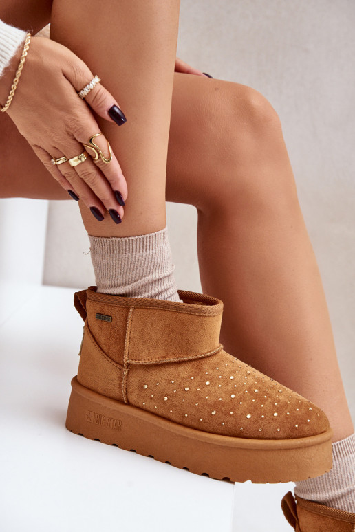 Snehule S Dekoráciou s platformou Big Star OO274A104 Hnedá farba Snehule S Dekoráciou s platformou Big Star OO274A104 Hnedá farba