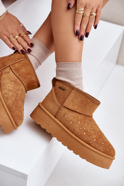 Snehule S Dekoráciou s platformou Big Star OO274A104 Hnedá farba Snehule S Dekoráciou s platformou Big Star OO274A104 Hnedá farba