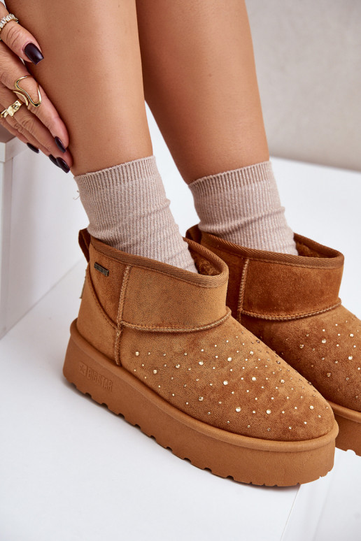 Snehule S Dekoráciou s platformou Big Star OO274A104 Hnedá farba Snehule S Dekoráciou s platformou Big Star OO274A104 Hnedá farba