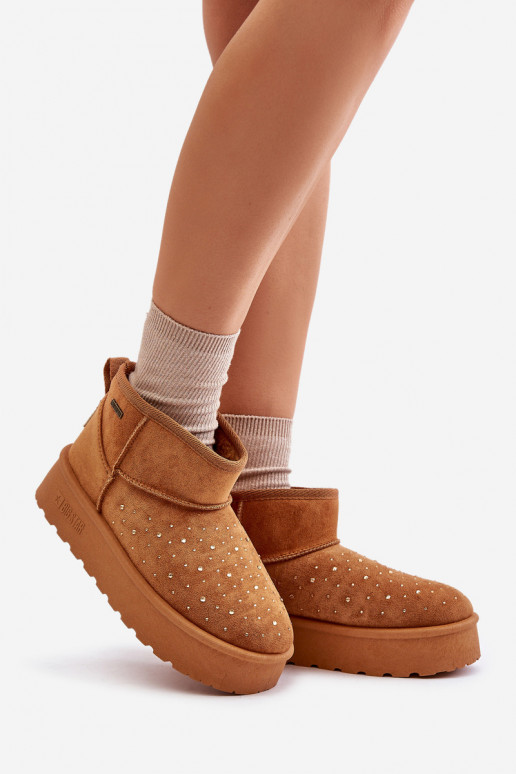 Snehule S Dekoráciou s platformou Big Star OO274A104 Hnedá farba Snehule S Dekoráciou s platformou Big Star OO274A104 Hnedá farba