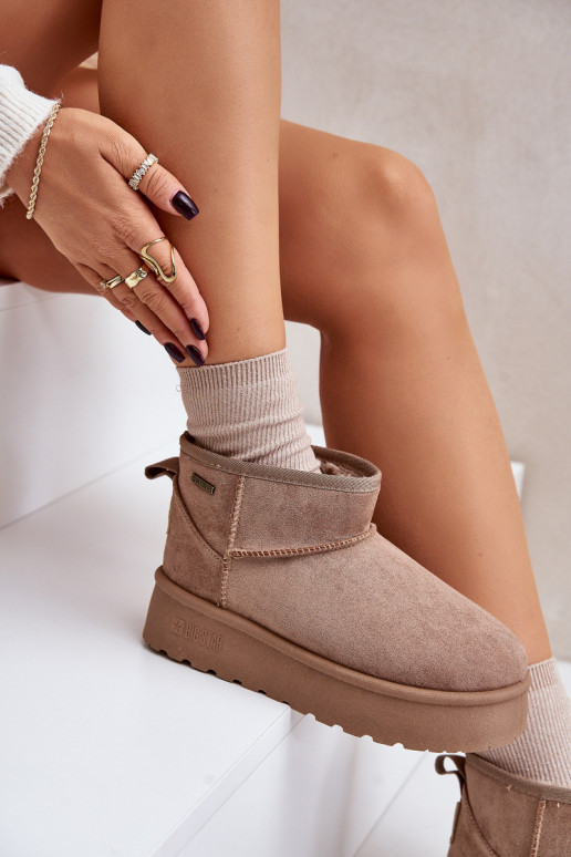 Nízka Snehule s platformou Big Star OO274A100 béžová Nízka Snehule s platformou Big Star OO274A100 béžová