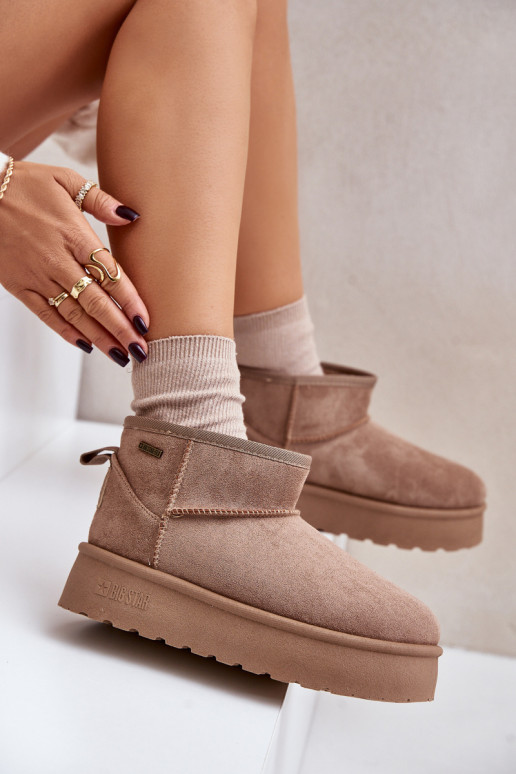 Nízka Snehule s platformou Big Star OO274A100 béžová Nízka Snehule s platformou Big Star OO274A100 béžová