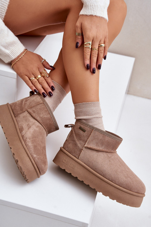 Nízka Snehule s platformou Big Star OO274A100 béžová Nízka Snehule s platformou Big Star OO274A100 béžová