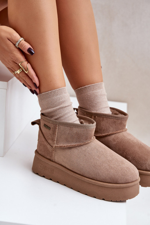 Nízka Snehule s platformou Big Star OO274A100 béžová Nízka Snehule s platformou Big Star OO274A100 béžová