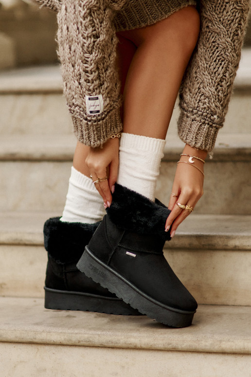 Snehule s platformou s kožušinou Big Star OO274A108 čierna Snehule s platformou s kožušinou Big Star OO274A108 čierna