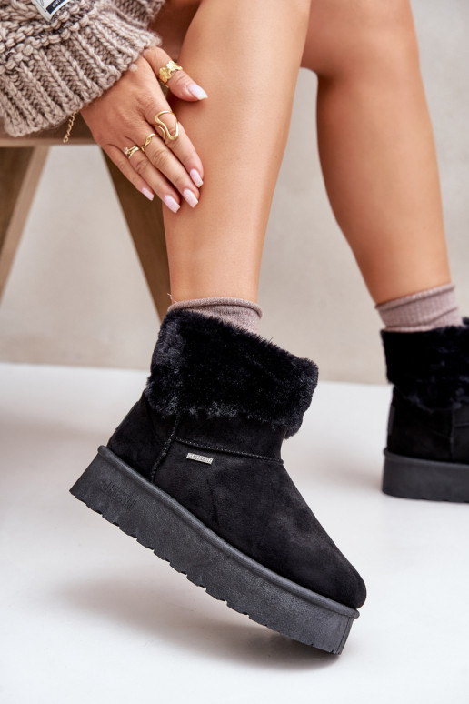 Snehule s platformou s kožušinou Big Star OO274A108 čierna Snehule s platformou s kožušinou Big Star OO274A108 čierna