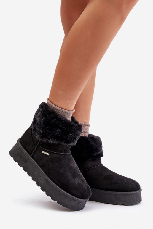 Snehule s platformou s kožušinou Big Star OO274A108 čierna Snehule s platformou s kožušinou Big Star OO274A108 čierna