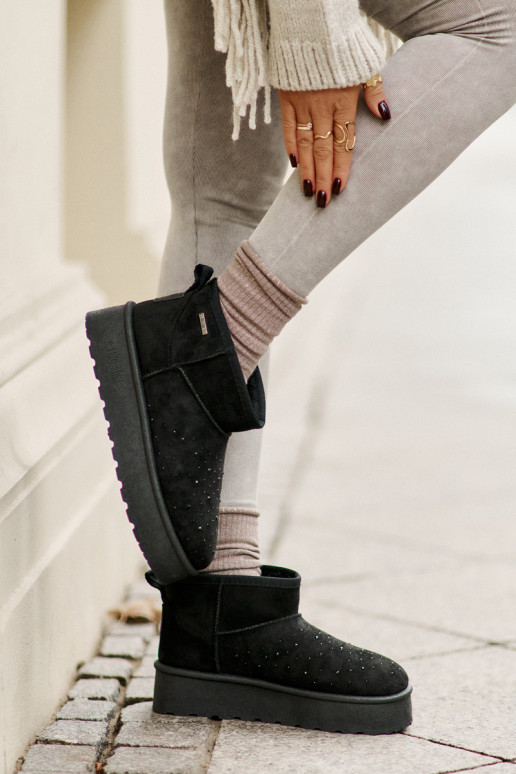 Snehule S Dekoráciou s platformou Big Star OO274A105 čierna Snehule S Dekoráciou s platformou Big Star OO274A105 čierna