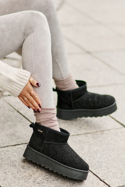 Snehule S Dekoráciou s platformou Big Star OO274A105 čierna Snehule S Dekoráciou s platformou Big Star OO274A105 čierna