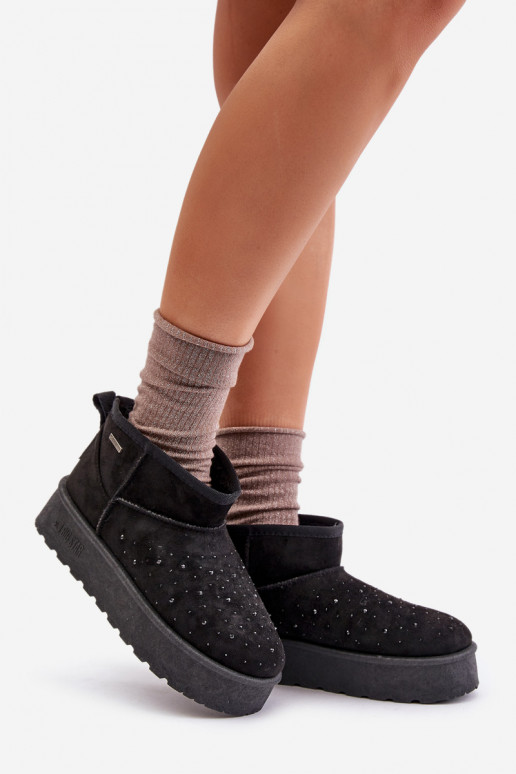 Snehule S Dekoráciou s platformou Big Star OO274A105 čierna Snehule S Dekoráciou s platformou Big Star OO274A105 čierna