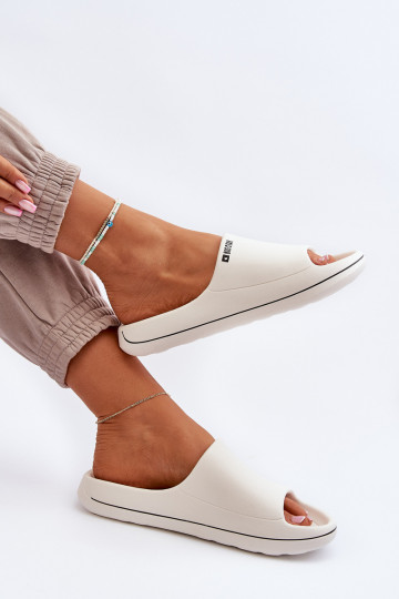 Jednoduché Dámske papuče Big Star NN274A043 biela farba 2