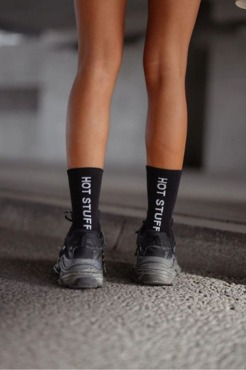 Bavlnené ponožky Dámske HOT STUFF čierna