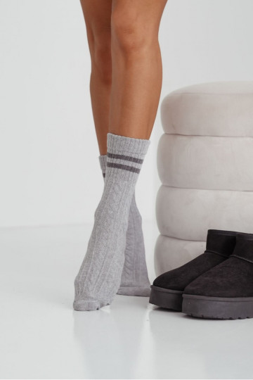 Ponožky Dámske INarkocz S pruhmi sivá