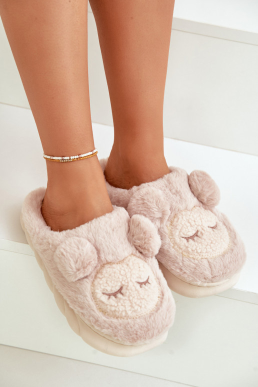 teplý s kožušinou Papuče Dámske béžová Jozelinetta teplý s kožušinou Papuče Dámske béžová Jozelinetta