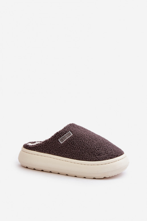 zahriať sa Papuče Zapnuté hrubej podrážke Big Star MM274134 sivá zahriať sa Papuče Zapnuté hrubej podrážke Big Star MM274134 sivá