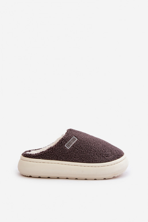 zahriať sa Papuče Zapnuté hrubej podrážke Big Star MM274134 sivá zahriať sa Papuče Zapnuté hrubej podrážke Big Star MM274134 sivá