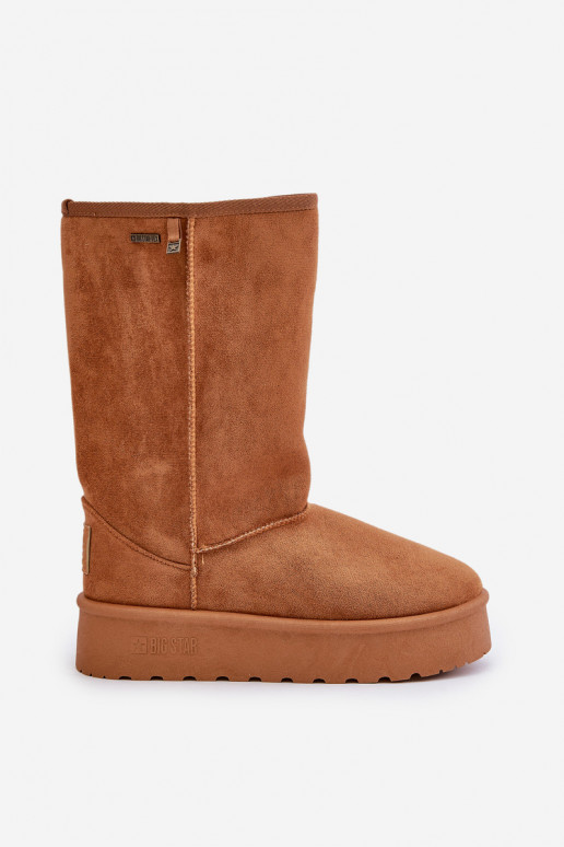 Vysoká Snehule s platformou Big Star OO274893 Hnedá farba