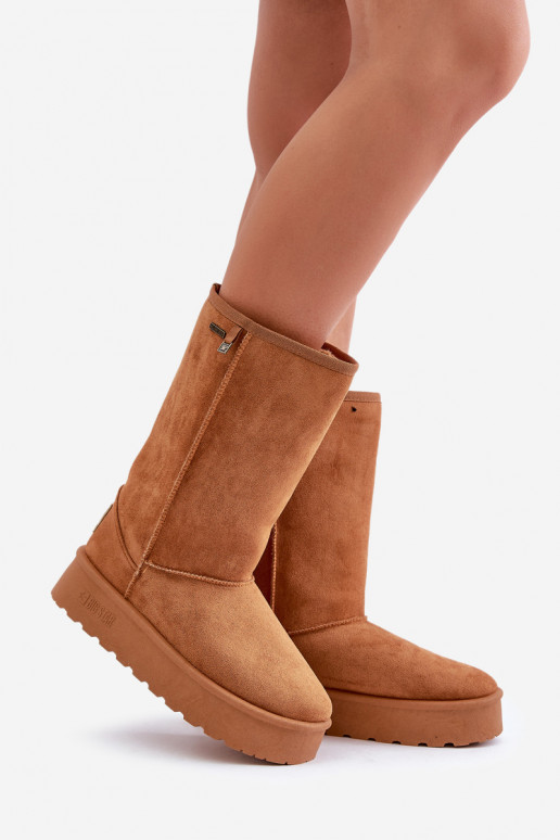 Vysoká Snehule s platformou Big Star OO274893 Hnedá farba