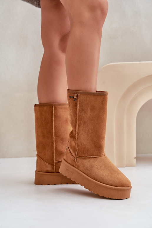 Vysoká Snehule s platformou Big Star OO274893 Hnedá farba