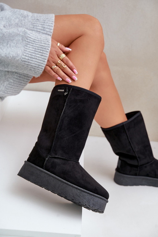 Vysoká Snehule s platformou Big Star OO274895 čierna