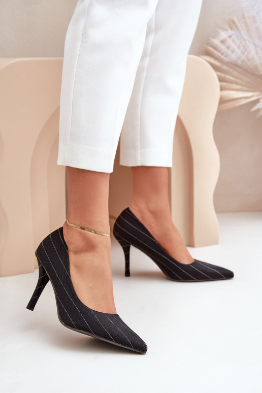 materiál štekle Dámske s pruhmi čierna Tifidra materiál štekle Dámske s pruhmi čierna Tifidra