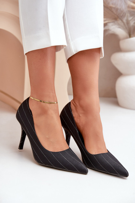 materiál štekle Dámske s pruhmi čierna Tifidra materiál štekle Dámske s pruhmi čierna Tifidra