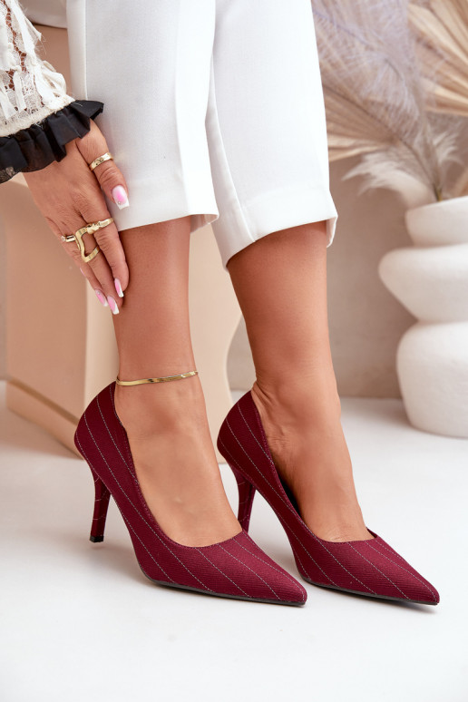 materiál štekle Dámske s pruhmi bordová Tifidra materiál štekle Dámske s pruhmi bordová Tifidra